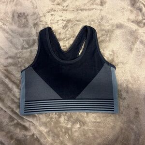 blue contrast sports bra